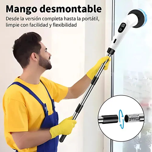 CEPILLO ELECTRICO DE LIMPIEZA  INALAMBRICO 7 EN 1 /su aliado para una limpieza rápida y eficaz